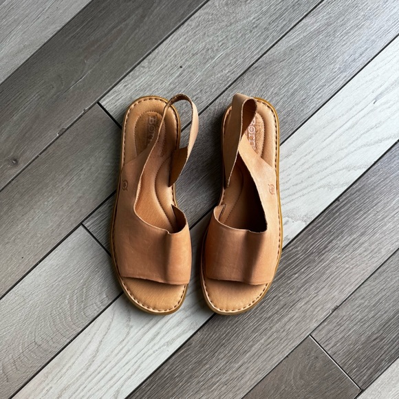 Born Tan Inlet Leather Slingback Sandals | Size: 10 | Good Condition - Picture 1 of 5